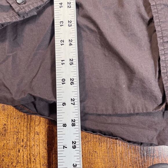 Southern Thread Shirt Mens Large Brown Pearl Snap Long Sleeve Western Cowboy - Picture 5 of 6